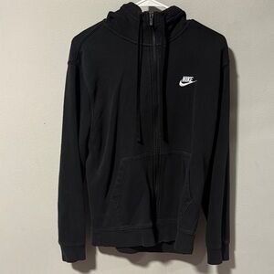 Nike Black Hoodie with White Logo